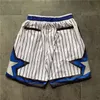 2021 Team Basketball Short Just Don Stripe Sport Shorts Hip Pop Hose mit Tasche Reißverschluss Jogginghose Lila Weiß Bck Rot Grau Herren genäht