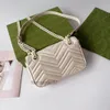 Women Designer bag Marmont Quilted Shoulder Bags 22cm Macaron Soft Genuine Leather With Chain Lady Classic Crossbody Bag Mini Wallet 2022
