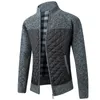 Suéteres para hombre Cardigan Jumper Knit Zipper Bloque de color Cuello alto Elegante Vacaciones Otoño Invierno Manga larga Negro Gris Suéter Unisex 220912