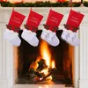 Christmas Decorations Socks Tree Ornaments Sack Xmas Gift Candy Bag for Home Year Stocking 220912