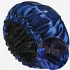 BERETS XUTAYIYUE 2022 Stil Mulberry Silk Night Sleep Cap Elastic Fashion Women Dusch Caps Big Bonnet For Lady
