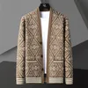 Cardigan imprimé Vintage pour hommes, pull de noël Social, pull à manches longues, Style européen d'automne, pull en tricot