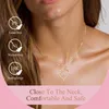 Colares pendentes L Heart for Women Gold Inicial Girls Dainty Cubic Zirconia AZ Carta Rosa Colar Juderly Gifts Drop del Ffshop2001 Amug6