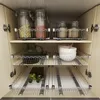 Aufbewahrungskörbe DIY Schrank Schubladenkorb Küchenlagerregal Organizer Schiebeschrankkorb Ausziehbarer Metallschubladentyp Mesh-Korb 220912