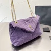 Lamb fleece Crossbody Designer Torby LOULOU Kobiety Pikowane Torebki 2022 Moda Luksusy Łańcuch Skóra Bydlęca Torba Na Ramię Z Prawdziwej Skóry Torebka Czarna messenger Tote Bag