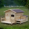 kennels pens Outdoor Solid Wood Dogs Kennels Luxury Small Medium Large Dog Cage Houses Waterproof Washable Puppy Room Supplies with Food Bowl 220912