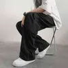 Men's Pants HOUZHOU Vintage Black Cargo Pants Men Retro Cargo Trousers Male Pocket Gray Loose Casual Japanese Streetwear Hip Hop Cotton T220909