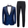 Men's Suits Blazers Black Formal Suit Men 2 Piece Set Fashion Business Wedding Banquet Men Dress Blazer and Pants High Quality Jacquard Fabric 220909