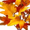 Dekorative Blumen 2pcs Simulation K￼nstliche Halloween Weihnachtsdekoration Accessoires Pflanzenblattzweige Ahorn B￼ndel