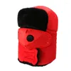 Berets Men's Non-woven Hats Men And Women Solid Color Riding Windshield Warmth Thickened Version Of Thunder Front Cap