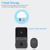 Draadloze deurbelcamera met Chime WiFi Video Deurenbellen Home Beveiligingsdeur Bell Kits Gratis Cloud Storage
