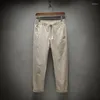 Pantaloni maschili 2022 uomini in stile coreano in cotone harem corto maschi corti da spiaggia da streetwear retrò caulfastro casual-pantaloni da lenzuola