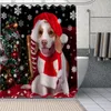 Douchegordijnen diy badkamer duurzaam waterdicht gordijn beagle dog home decoratie 1 pc aangepaste druppel