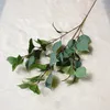 Decorative Flowers One Faux Indrabhuti Leaf Branch Greenery Plant Silk Bodhi Tree Stem For Green Wall Floral Decoration