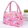 Storage Bags Fresh Cooler Portable Oxford Fabric Lunch Bag Food Insulated Reusable Picnic Bento Thermal Box Container Zipper Bag 912