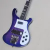 Transparente violette 4-saitige E-Bassgitarre mit Palisandergriffbrett. Kann individuell angepasst werden