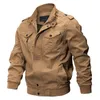 Herrjackor plus storlek militär bomber jacka män våren hösten casual multi-pocket pilot manlig armé last flygmens m-6xl 220912