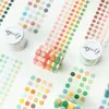 Gift Wrap 1250Pcs/Roll Waterproof PET DIY Scrapbooking Dot Writing Tape Circle Round Stickers Base Decor Washi