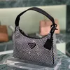 designer bags Nylon Bags Womens Diamond handbags quality Glitter Canvas bag Hobo crystal shoulder bag women Chest pack fashion Tote lady pochette