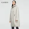 Piumino da donna GASMAN Giacca primavera autunno Donna moda casual lungo parka cappotto imbottito femminile stand-up Colletto giacche da donna con cappuccio 81858 220909