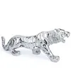 Figurines de Sculpture de tigre d'or Statue de résine géométrique léopard nouveaux grands ornements de bureau de haute qualité ou cadeau d'intérieur de voiture