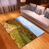 Alfombras Modernas 3D Paisaje de meseta Decoración para el hogar Sofá Salón Área Alfombra Suave Franela Dormitorio Alfombras Alfombra grande para sala de estar