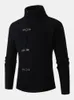 Menströjor Mens Mens Casual Autumn Winter Long Sleeve Sweater Male Solid Turtleneck Knappad topp Cardigan Zip Man kläder för män 220912