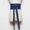 Belts Self Tie Denim Wide Female High Waist Vintage Women's Belt For Dresses Accessories Autumn Korean Fashion Tide 2022