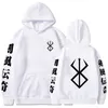 Moletons masculinos Moletons Anime Hoodie Berserk Hip Hop Manga Longa Casual Impressão Solta Unissex 220912