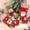 Christmas Decorations Stockings Socks Santa Elk Bear Snowman Plush Candy Gift Bag Fireplace Xmas Tree Hanging Decor Home Ornaments 220912