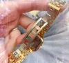 Roma Meydanı Dial Stronwatch İzle 40mm Paslanmaz Çelik Kayış Kuvars Otomatik Erkek Altın Gümüş Renk Kristal Ayna Popüler Suç Saatleri Orologio Di Lusso