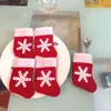 Noel Dekorasyonları 12 PC Mini Stocking Masa Bıçak Çatal Çantası Çorap Dekorasyonu Ev için Xmas Partisi Asılı Süs Çocuk Hediyesi 220912