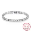 Bracelets à maillons 4mm, Bracelet de Tennis pour femmes, collier en argent Sterling 925 D VVS1, diamant de laboratoire, bijoux en pierres précieuses 283d