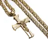 Acessórios para joias Jóias de moda Jewelrynecklace Jesus Crucifixion Colar Colar para homens Mulheres Gold Prata Black Color Aço inoxidável4595217