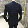 Men's Suits Blazers Clothes Classic Plaid Slim Design Blazer Jacket and Pants Wedding High Quality 220909