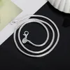 Pendant Necklaces Charms 1MM 2MM 3MM Solid Snake Chain 925 Stamped Silver Necklace For Men Women Fashion Party Wedding Jewelry Gif193q