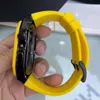 Lüks Saat Bantları Apple Smartwatch için Kılıflar 8 7 6 5 4 Iwatch 44mm 45mm ile uyumlu yumuşak silikon kayışlarla metal sağlam koruyucu kapaklar