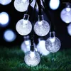 Cordes 30 PCS Boule À Bulles Extérieure Étanche Lumière Solaire Chaîne De Noël Décoratif Guirlande Lumineuse Pour Guirlande Rue Éclairage De Vacances