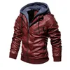 Mens Leather Faux Jackets Winter Casual Motorcykel PU Biker Coats European Windbreaker äkta 220909