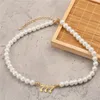 Ras du cou YEYULIN Imitation perle ange numéro acier inoxydable colliers 111 222 333 collier femmes mode bijoux