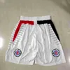 Basketball Shorts Just Don Retro Reward High School White City Version Wear Sport Pant With Pocket Zipper Sweatpants Hip Pop Red Blue