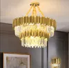 Moderne kroonluchters eetkamer goud metaal E14 LED hanglampen K9 kristallen hangende lamp