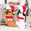 Juldekorationer Navidad 2023 Strumpor Partihandel Pet Dog Stocking Noel Bag For Home 220912