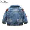 Jacken Frühling und Herbst Baby Mädchen Denim Mäntel Blume Stickerei Mode Kinder Outwear Mantel Kinder Casual Jacke 220912