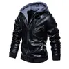 Mens Leather Faux Jackets Winter Casual Motorcykel PU Biker Coats European Windbreaker äkta 220909