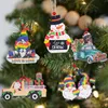 Christmas Decorations Year Ornament Wooden Hanging Pendant Car Tree For Home Kids Gift 220912