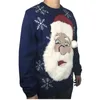 Pulls pour hommes drôle flou barbu père Noël laid pull de Noël pour hommes mignons hommes tricotés moelleux laid Noël pulls pull pull 220912