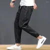 Pantaloni da uomo Autunno Inverno Jeans da uomo Harlan Gamba elastica a righe Abbigliamento casual in estate Uomo Streetwear Baggy Punk