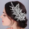 Coiffes à la mode perle strass peigne à cheveux de mariée à la main accessoires de tête de mariage coiffure femmes casque filles fête bijoux diadèmes