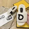 Designers Mules Women Slippers Wool Slide Sandals Warm Slides Flip Flop Flat Slipper Winter Fur Fluffy Furry Letters slipper